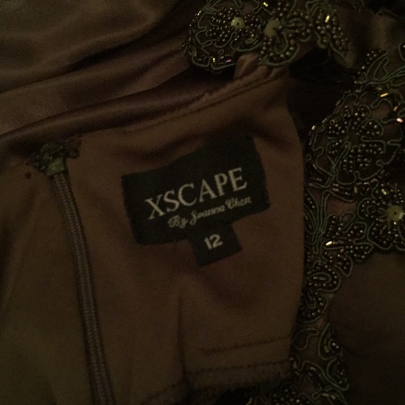 Xscape Beautiful Brown Evening Gown Size 12 - Picture 8 of 8